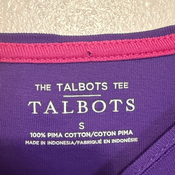Talbots Deep Purple Long-Sleeve Crewneck Top - Picture 2 of 4